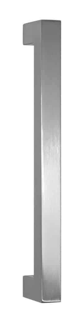 Poignée de tirage Carrée 20x20 mm - Entraxe=200 mm - INOX 304 poli - Gris / argent, Acier inoxydable
