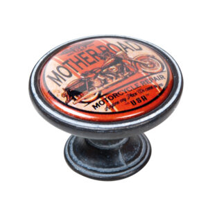 Bouton de meuble zamac diamètre 37 mm oxydé decapé mother road lot de 12 piéces - Multicouleur, Zamak