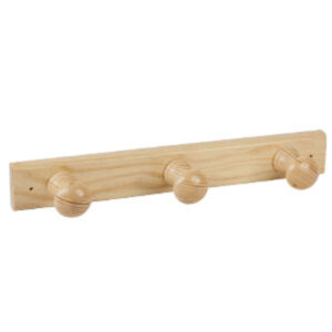 Porte manteau 3 crochets pin laqué naturel lot de 6 piéces - Beige, Bois