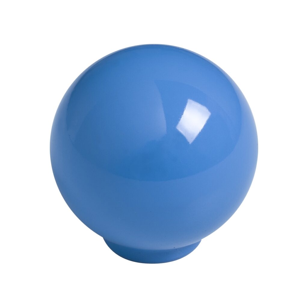 Bouton de meuble   boule abs diamètre 29 mm bleu brillant lot de 50 piéces