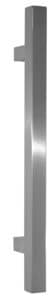 Poignée de tirage Carrée 25×25 mm – Entraxe=350 – S=70 – L=500 mm – INOX 304 Brossé grain 240 – Gris / argent, Acier inoxydable