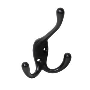 Porte manteau triple zamac noir 100 mm lot de 12 piéces - Zamak