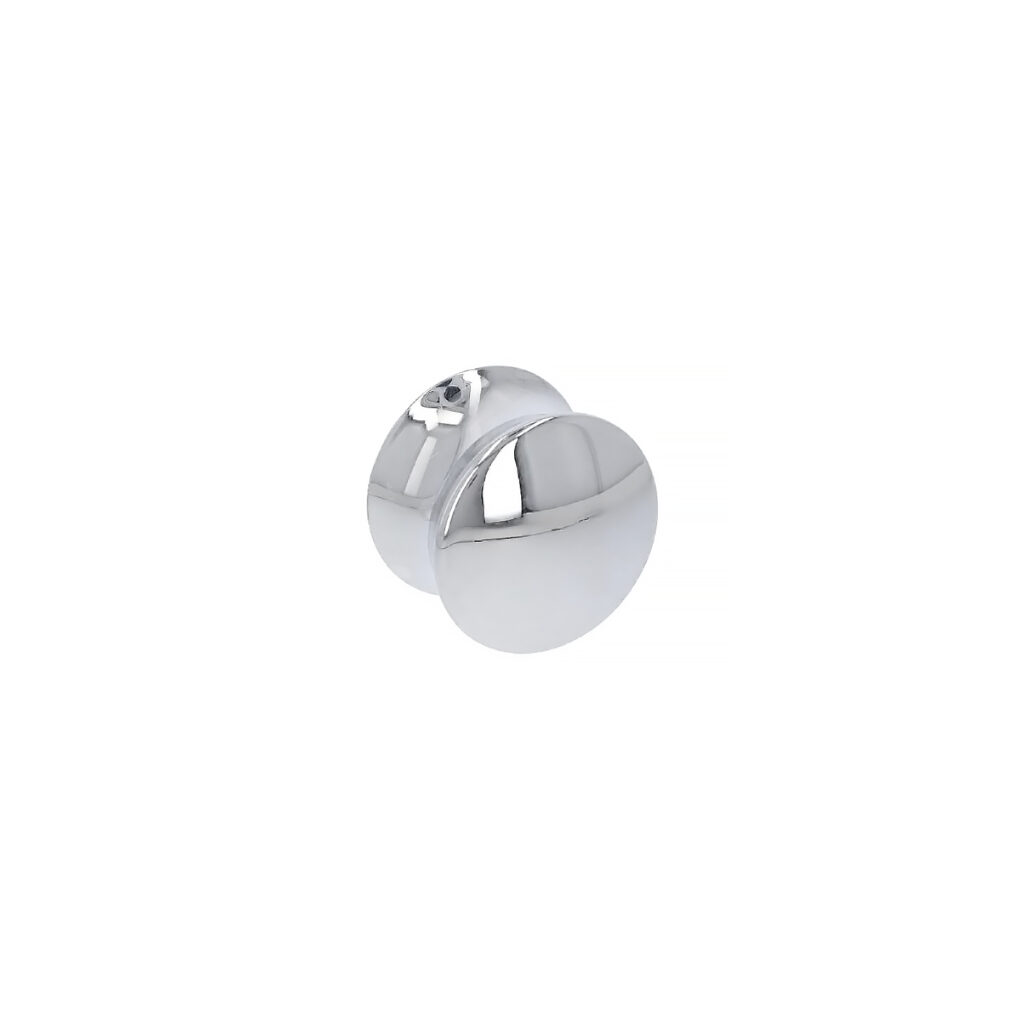 Bouton pour meuble Diamètre 30mm en zamac chrome poli Lot de 25 - Gris / argent, Zamak