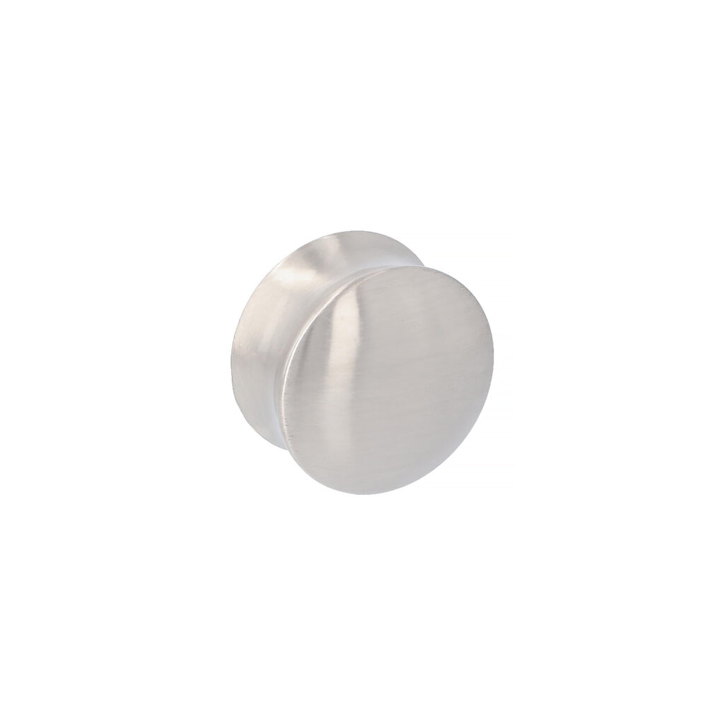Bouton pour meuble Diamètre 40mm en zamac Nichel satiné Lot de 25 - Gris / argent, Zamak