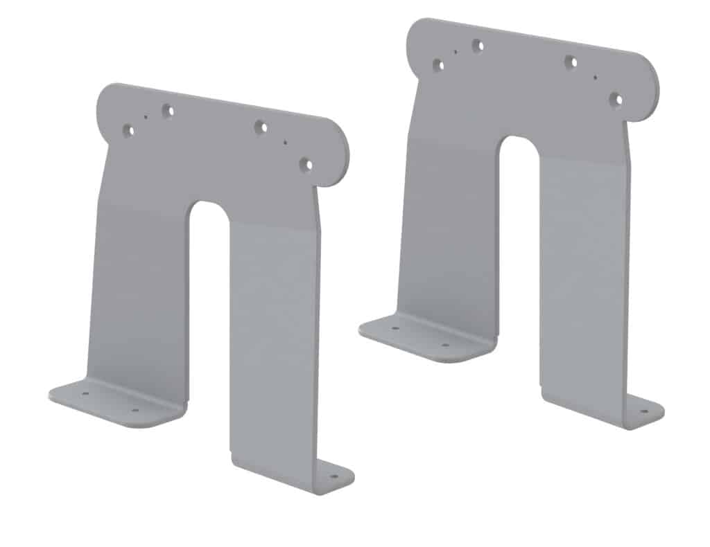 Banc de Jardin, 2 supports Droite et Gauche Gris - Gris / argent, Acier
