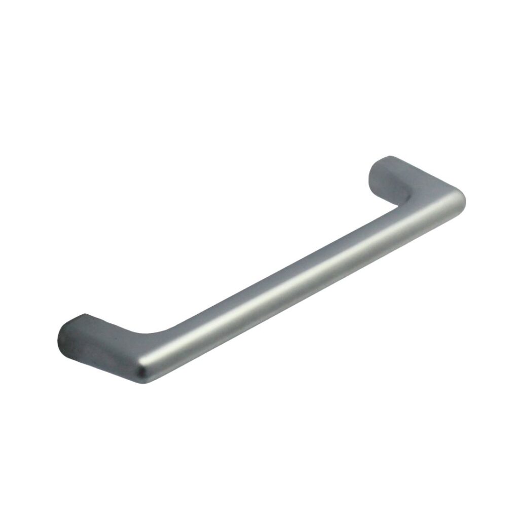 Poignée de meuble en zamac finition chrome mat e 160 mm - Gris / argent, Zamak