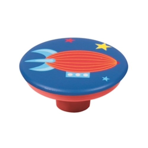 Bouton de meuble abs diamètre 50 mm  sérigrafié zeppelin lot de 36 piéces - Bleu
