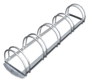 Râtelier vélos à 5 places parallèles, Lot de 24 pièces. - Gris / argent, Acier