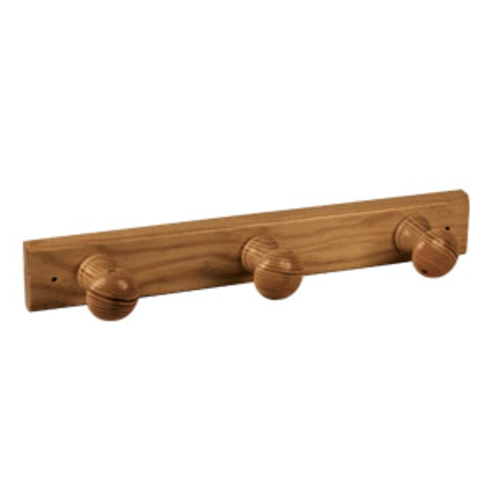 Porte manteau 3 crochets pin laqué miel lot de 6 piéces - Marron, Bois