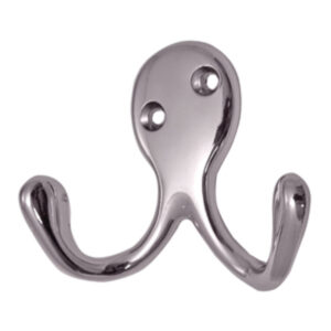 Porte manteau double zamac chrome 68 mm lot de 24 piéces - Noir, Zamak
