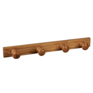 Porte manteau 4 crochets pin laqué miel lot de 6 piéces - Beige, Bois