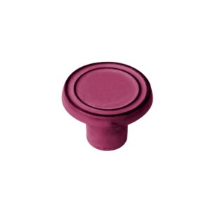 Bouton de meuble fer diamètre 35 mm en fer vieilli patiné magenta lot de 24 piéces - Violet