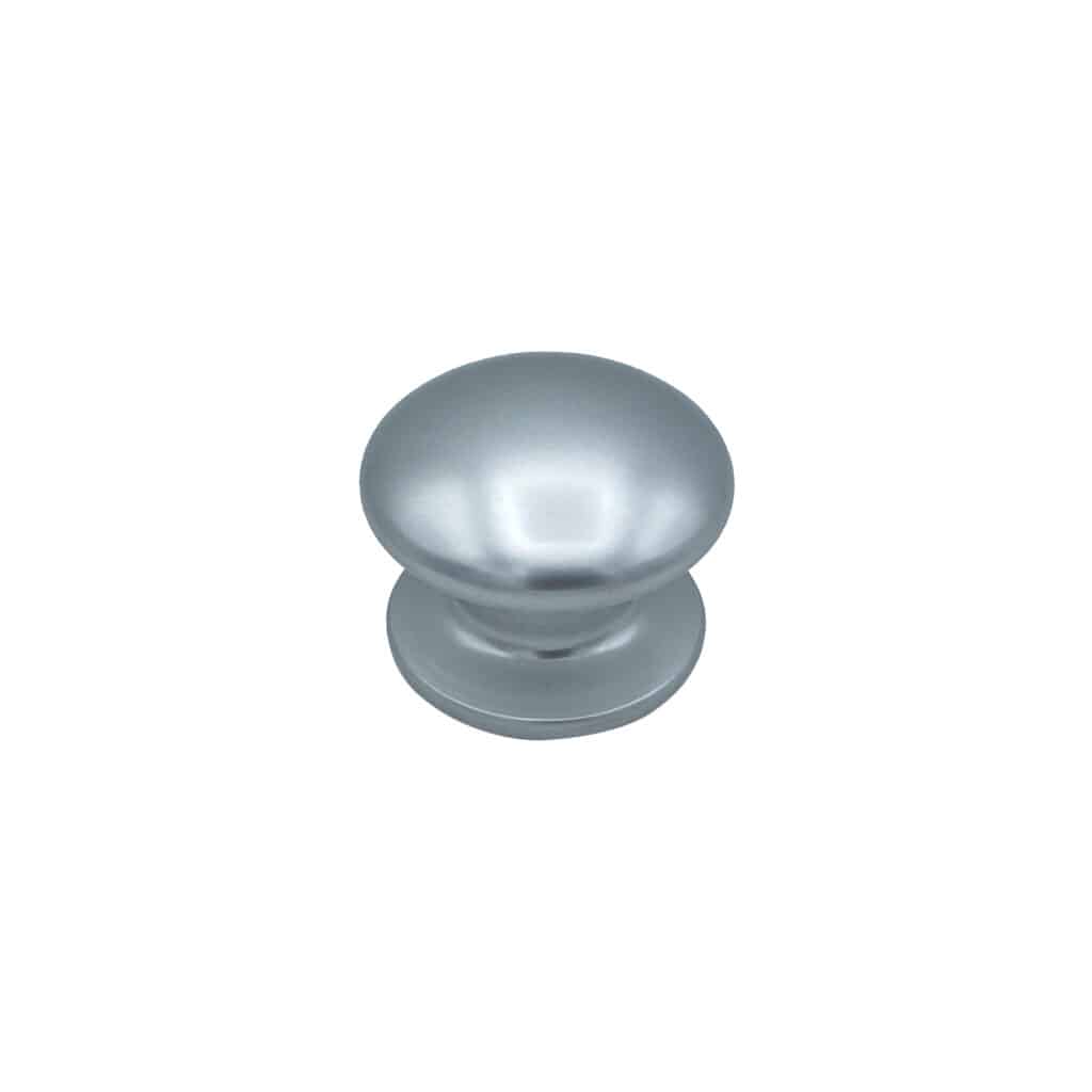 Bouton tirant de porte fixe Ø80 mm en aluminium Argent poli - breveté - Gris / argent