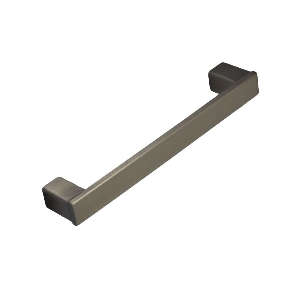 Poignée de meuble en zamac finition nickel satiné e 128 mm - Gris / argent, Zamak