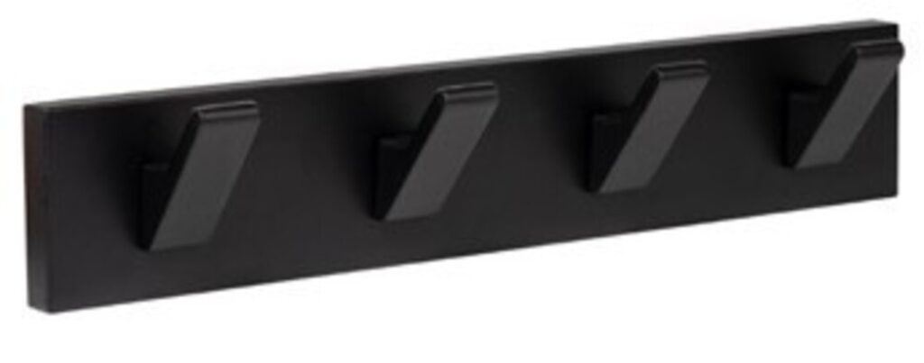 Porte manteau bois noir 4 crochets bois noirs lot de 3 piéces