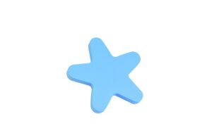 Bouton de meuble bois étoile diamètre 95 mm en bois laqué bleu clair lot de 12 piéces