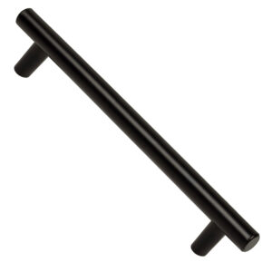 Poignée de meuble acier inox entraxe 192 mm peint noir mat lot de 24 piéces - Acier inoxydable