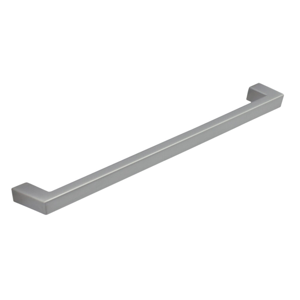 Poignée de meuble en zamac finition chrome mat e 320 mm - Gris / argent, Zamak