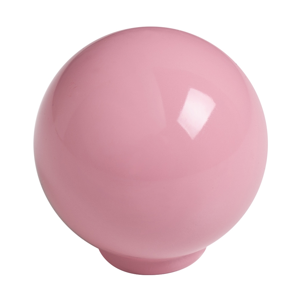 Bouton de meuble boule abs diamètre   34 mm rose brillant lot de 50 piéces