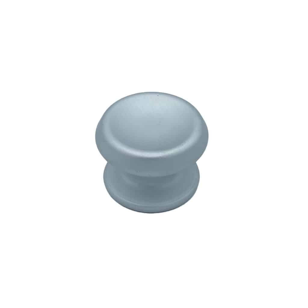Bouton tirant de porte fixe Ø80 mm en aluminium Gris argent - breveté - Gris / argent