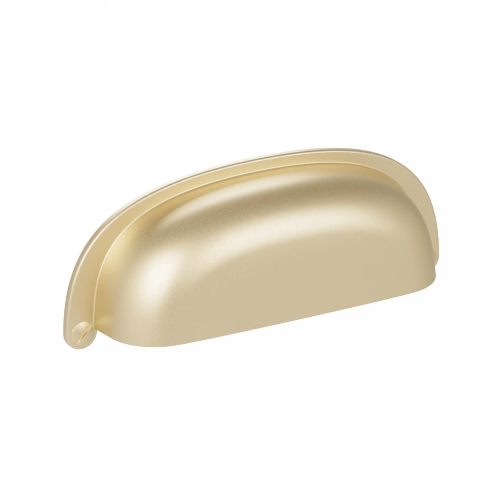 Poignée pour meubles en zamac Entraxe 96mm Fintion Galver - Jaune / doré, Zamak