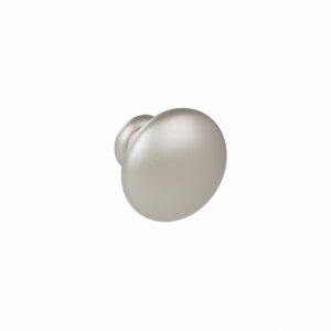 Bouton pour meuble Diamètre 35mm en zamac nickel galvanisé Lot de 25 – Gris / argent, Zamak