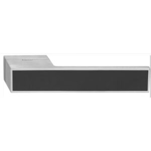 2 Poignée  rosace monolithe, chrome satinées, Garantie 5 ans, pour porte intérieure sans clé. - Gris / argent, Zamak