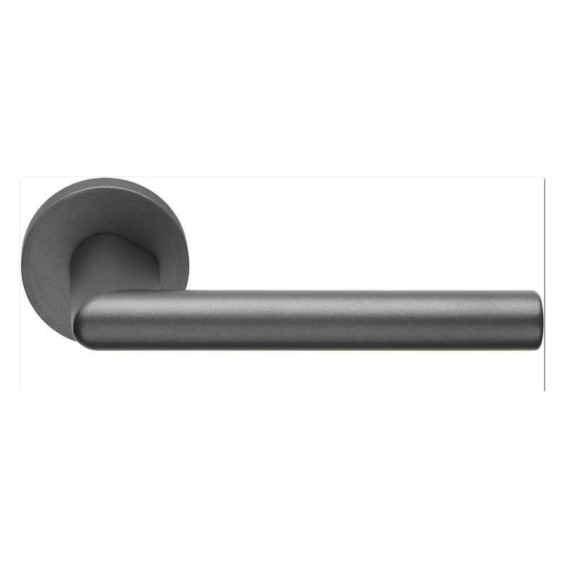 Poignée rosace carrée, montage ultrarapide Click Clack, Lote de 20 gris anthracite, garantie 5 ans, pour porte intérieure sans clé. - Gris / argent, Zamak