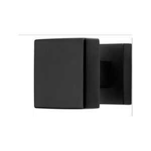 2 Bouton rosace carrée Système de montage ultrarapide Click Clack, noir, Garantie 5 ans, pour porte intérieure sans clé. - Zamak