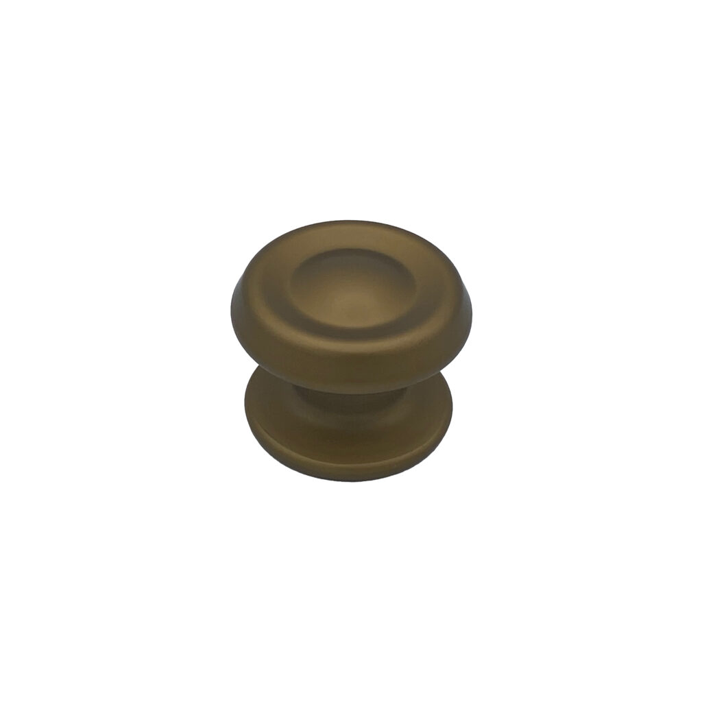 Bouton tirant de porte fixe Ø80 mm en aluminium Bronze satiné - breveté - Orange / cuivré