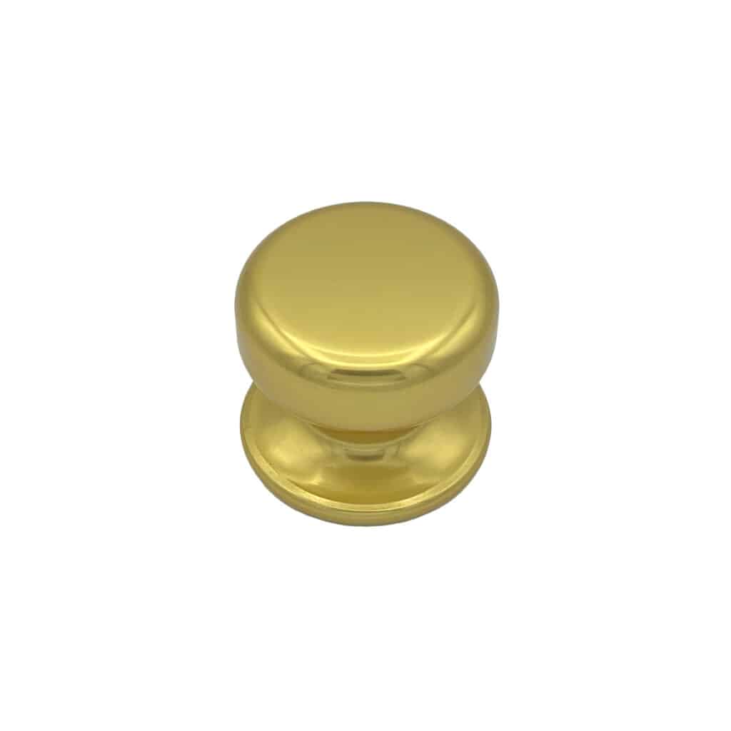 Bouton tirant de porte fixe Ø70 mm en aluminium Or poli - breveté - lot de 6 Bouton - Jaune / doré