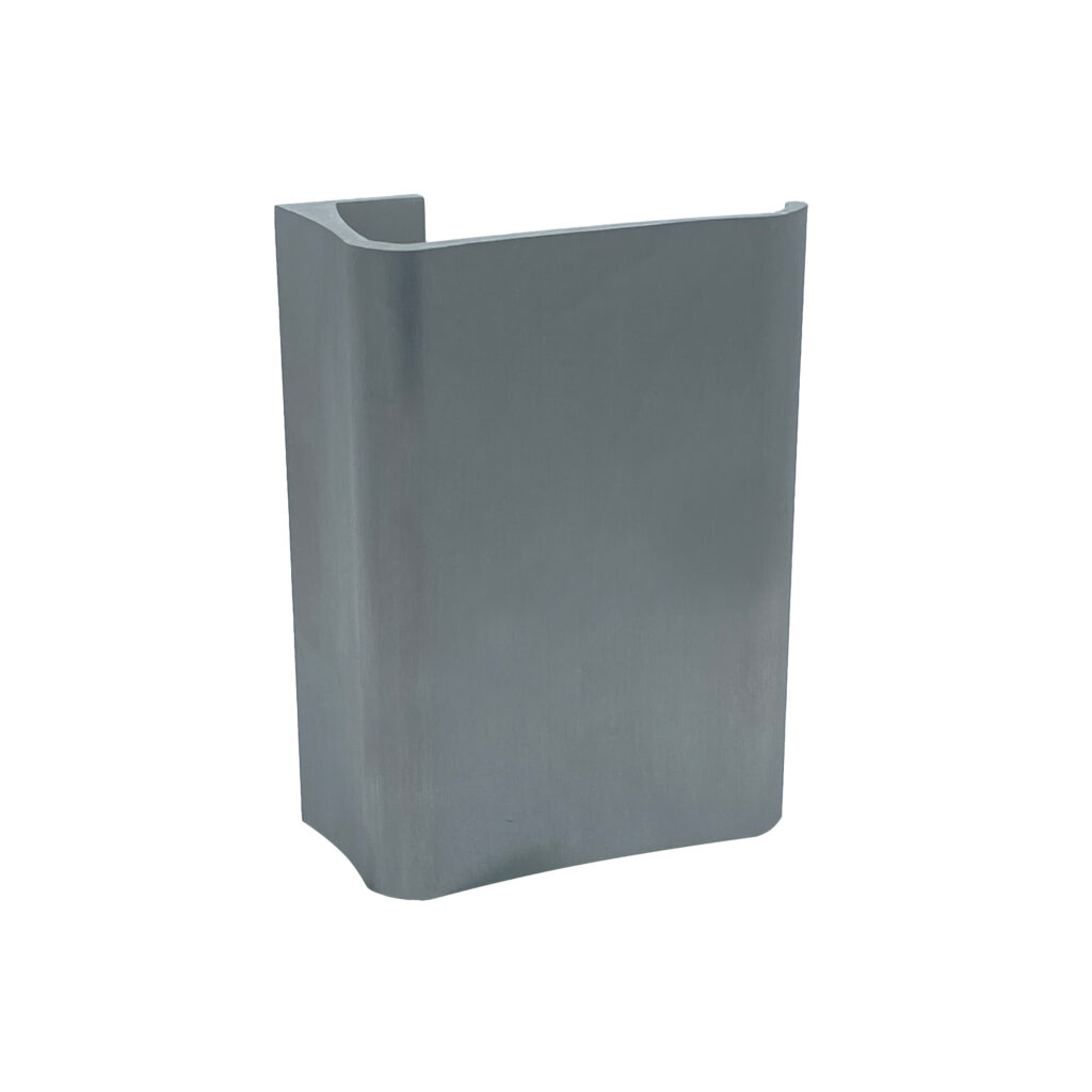 Poignée de tirage en aluminium H 150 mm anodisé Argent satiné - Gris / argent