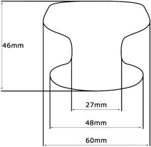 Bouton fixe, de tirage de porte, D:60 mm, en aluminium, Bronze satiné, avec système de fixation rapide et antivol, breveté. - immagine 5