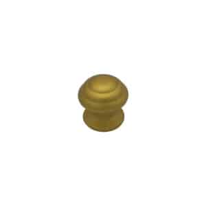Bouton tirant de porte fixe Ø60 mm en aluminium Or satiné - breveté - Jaune / doré