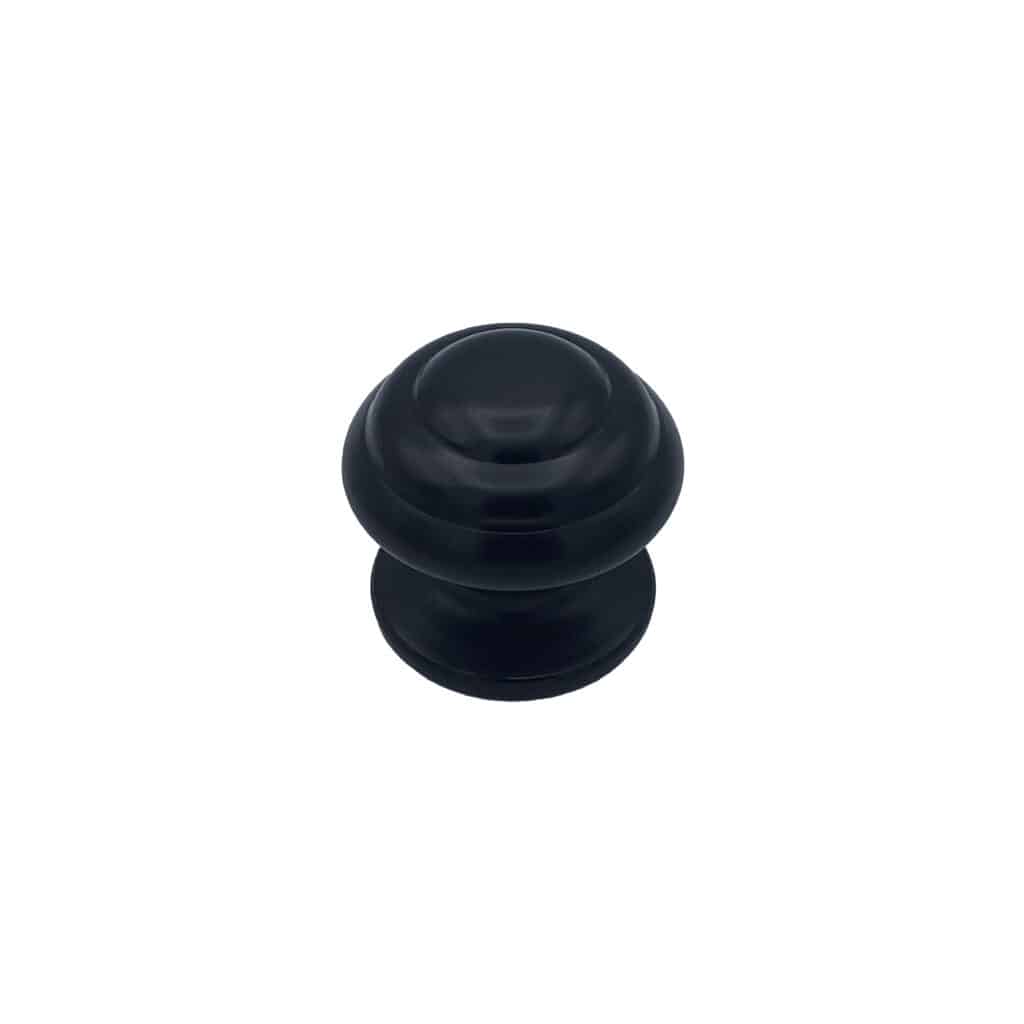 Bouton tirant de porte fixe Ø70 mm en aluminium Noir - breveté - Jaune / doré