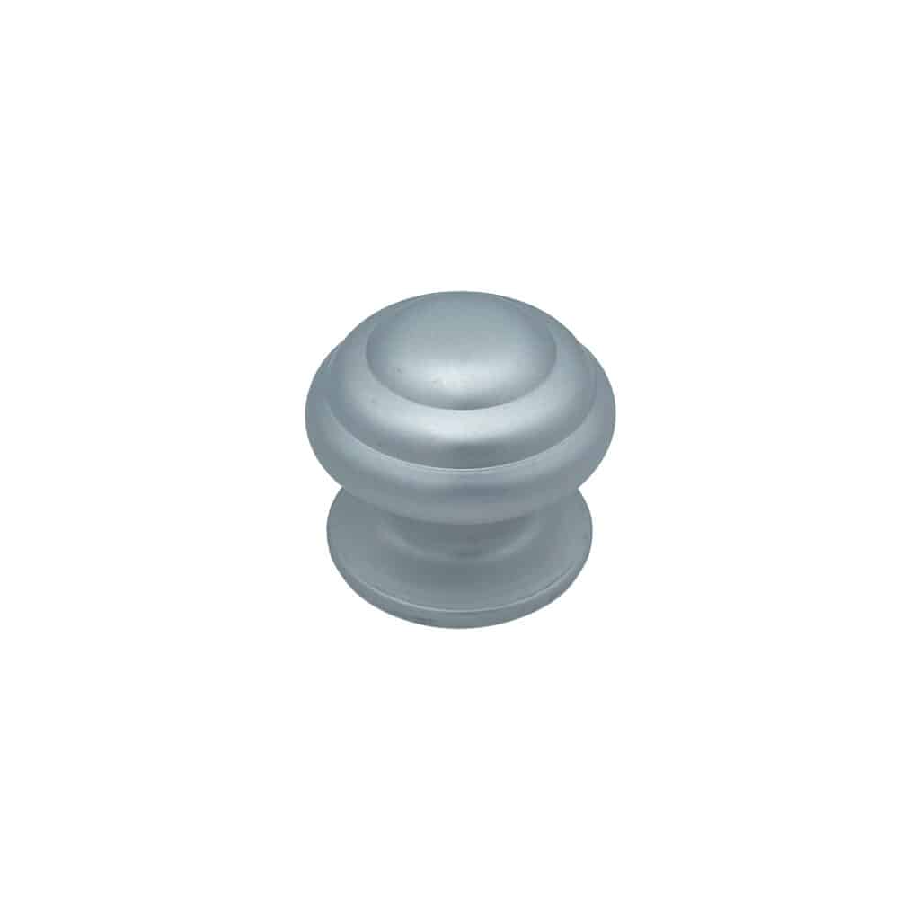 Bouton tirant de porte fixe Ø80 mm en aluminium Gris argent - breveté - Gris / argent