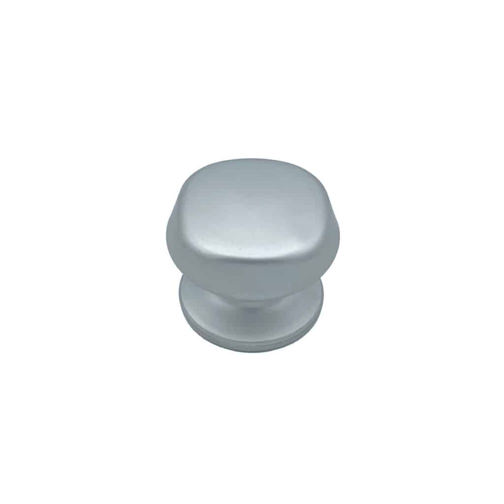 Bouton tirant de porte fixe Ø70 mm en aluminium Gris argent - breveté - Gris / argent