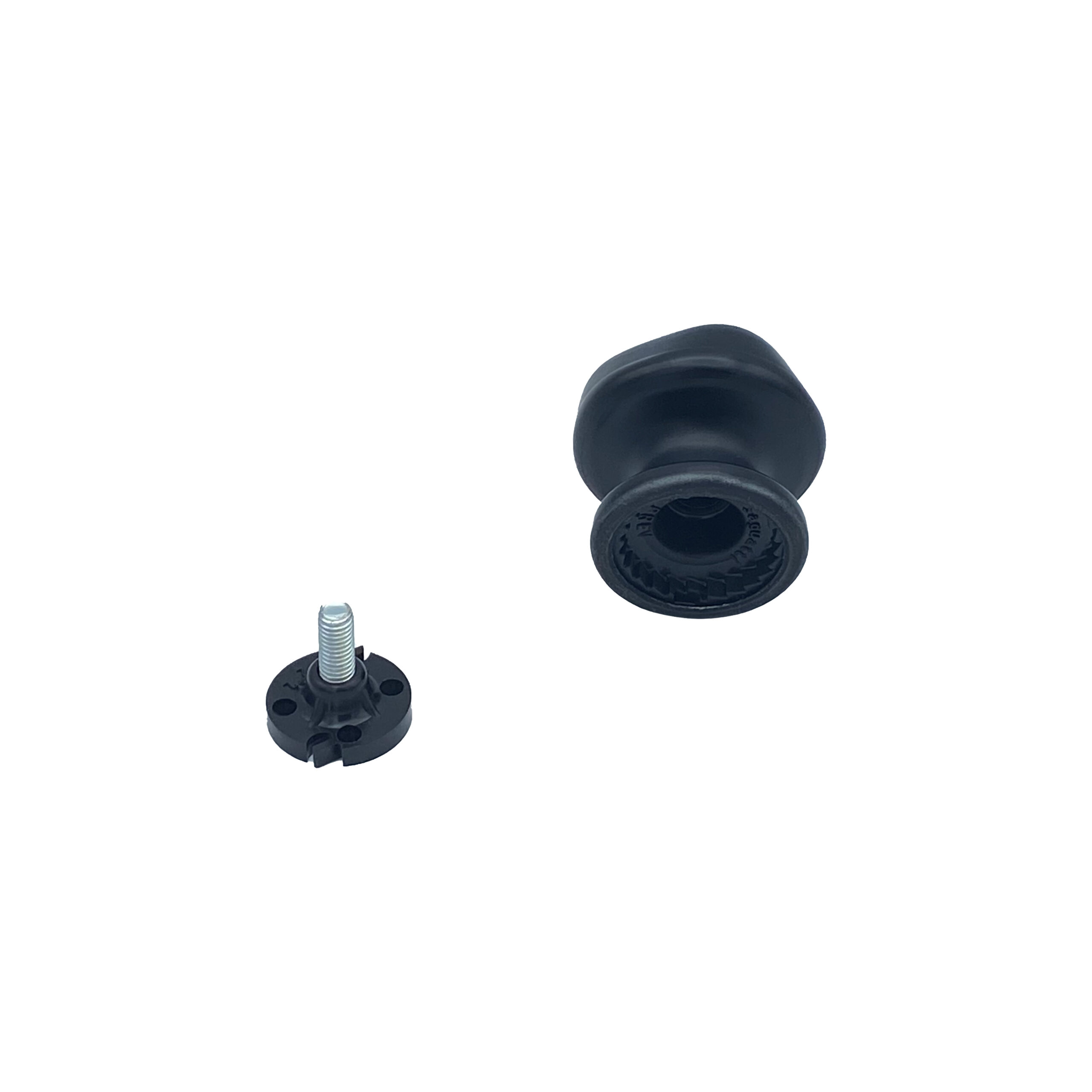 Bouton tirant de porte fixe Ø60 mm en aluminium Noir - breveté - lot de 6 Bouton - imagine 3