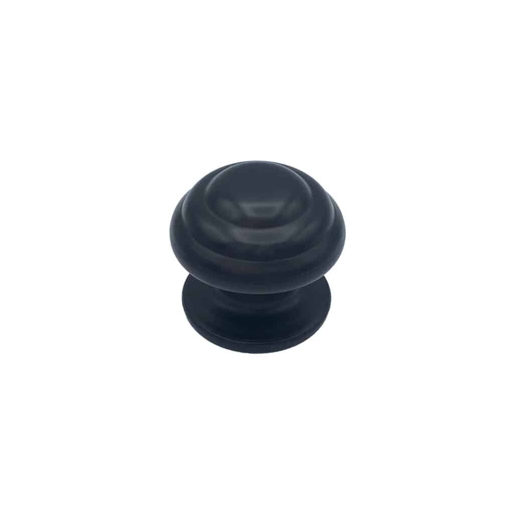 Bouton tirant de porte fixe Ø80 mm en aluminium Noir - breveté