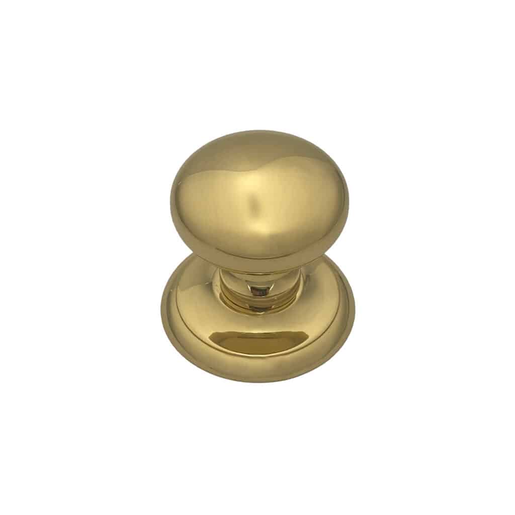 Bouton fixe  en Laiton de tirage de porte Ø70 mm Laiton poli- lot de 6 Bouton - Jaune / doré