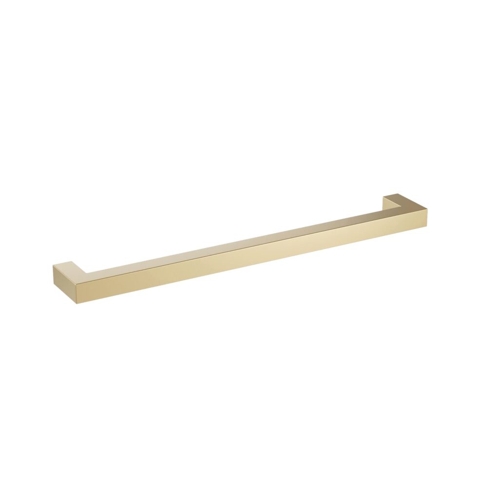 Poignée pour meubles en Acier inox Entraxe 224mm finition laiton galver Lot de 25 - Jaune / doré, Acier inoxydable