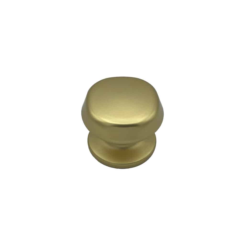 Bouton tirant de porte fixe Ø70 mm en aluminium Or satiné - breveté - lot de 6 Bouton - Jaune / doré