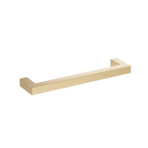 Poignée pour meubles en Acier inox Entraxe 128mm finition laiton galver – Jaune / doré, Acier inoxydable