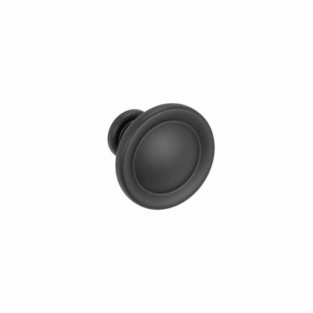 Bouton pour meuble 31 en zamac Varnish black matt Lot de 25 - Noir, Zamak