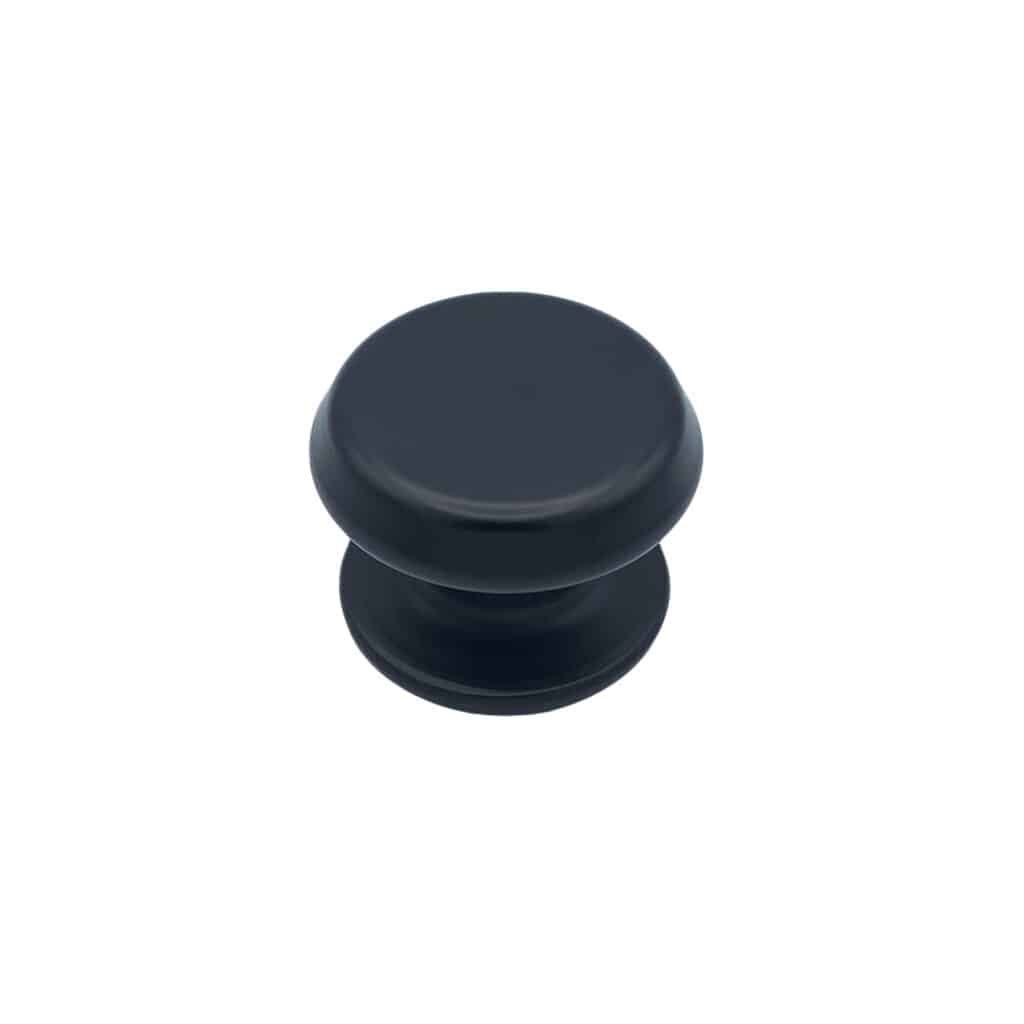 Bouton tirant de porte fixe Ø80 mm en aluminium Noir - breveté