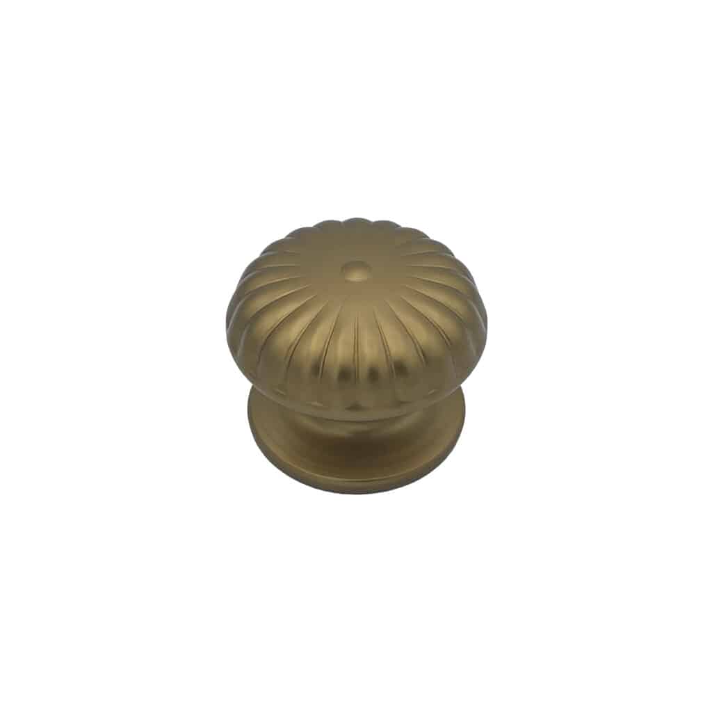 Bouton tirant de porte fixe Ø80 mm en aluminium Bronze satiné - breveté - Orange / cuivré