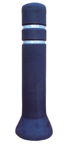 Poteau fixe hauteur 820 mm, protection caoutchouc. Lot de 12 pièces. - Noir