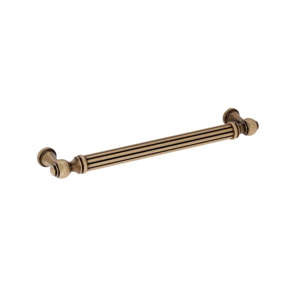 Poignée pour meubles en zamac Entraxe 160mm Antique florence Lot de 6 - Marron, Zamak