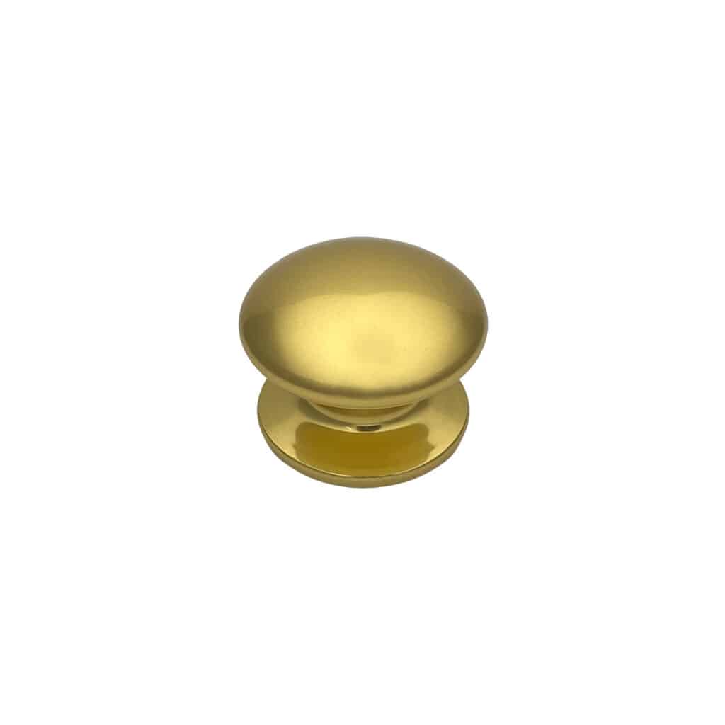 Bouton tirant de porte fixe Ø80 mm en aluminium Or poli - breveté - lot de 6 boutons - Jaune / doré