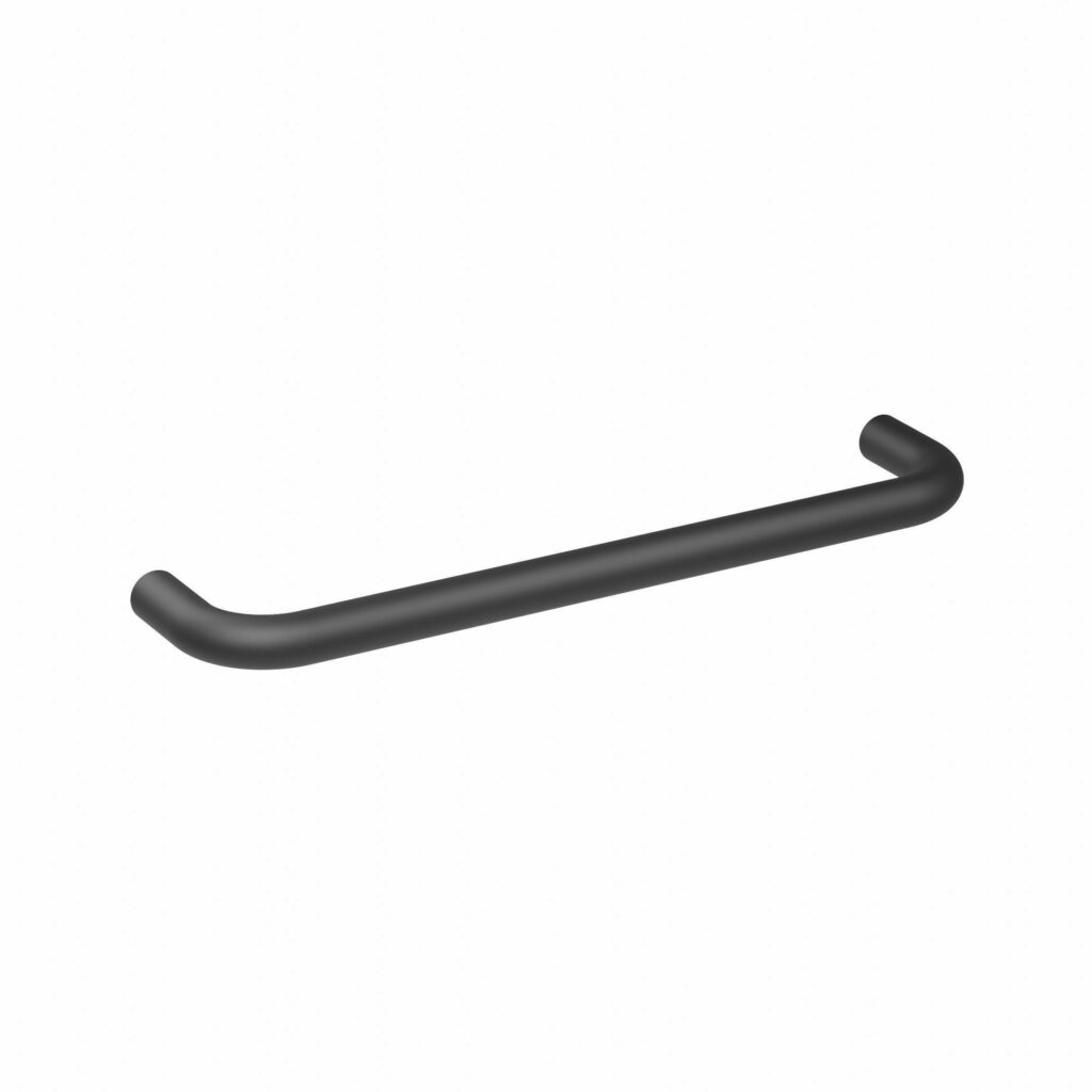 Poignée pour meubles en Acier inox Entraxe 160mm Vernis noir mat Lot de 6 - Acier inoxydable